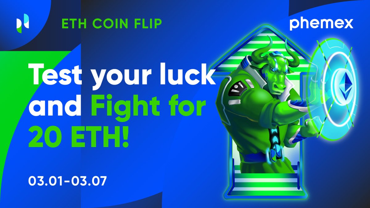 Phemex_official's tweet photo. 🤞 Ethereum Coin Flip Event 🤞 

🤩 Guess the range of ETH price change 👉 https://t.co/9ehrMjCWbG

More details ▶️ https://t.co/WdQdY1mrmE

#ETH #market #price #PhemexCoinFlip #Phemex #guess https://t.co/QPwZUhKg6y