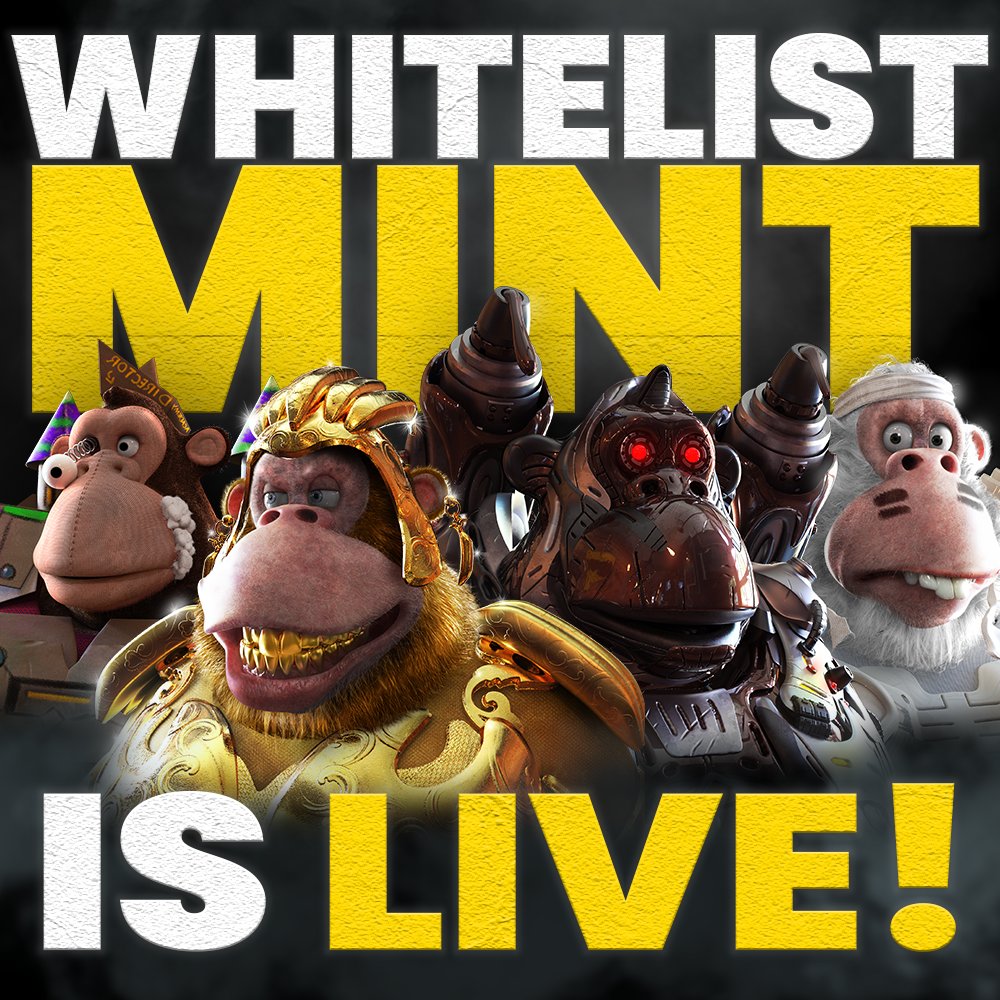 superfatapes's tweet photo. 🤩MINT LIVE FOR WHITELISTED FOR 24H !🤩
https://t.co/7qAuTwbLk2
X3 NFT per wallet allowed
We officially open the doors of the Fat Academy! 
Welcome home 🦍💥🍌 https://t.co/sNCKAdf5Yl