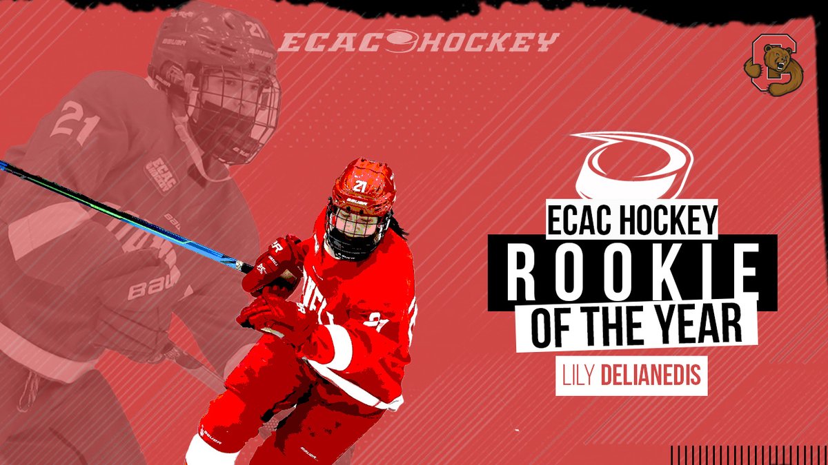 ROOKIE OF THE YEAR 🏆

Congratulations to Lily Delianedis of <a href="/CornellWHockey/">Cornell Women's Ice Hockey</a> for being honored as the top rookie in #ECACHockey for 2021-22 ‼️

🔗 bit.ly/35KYqha