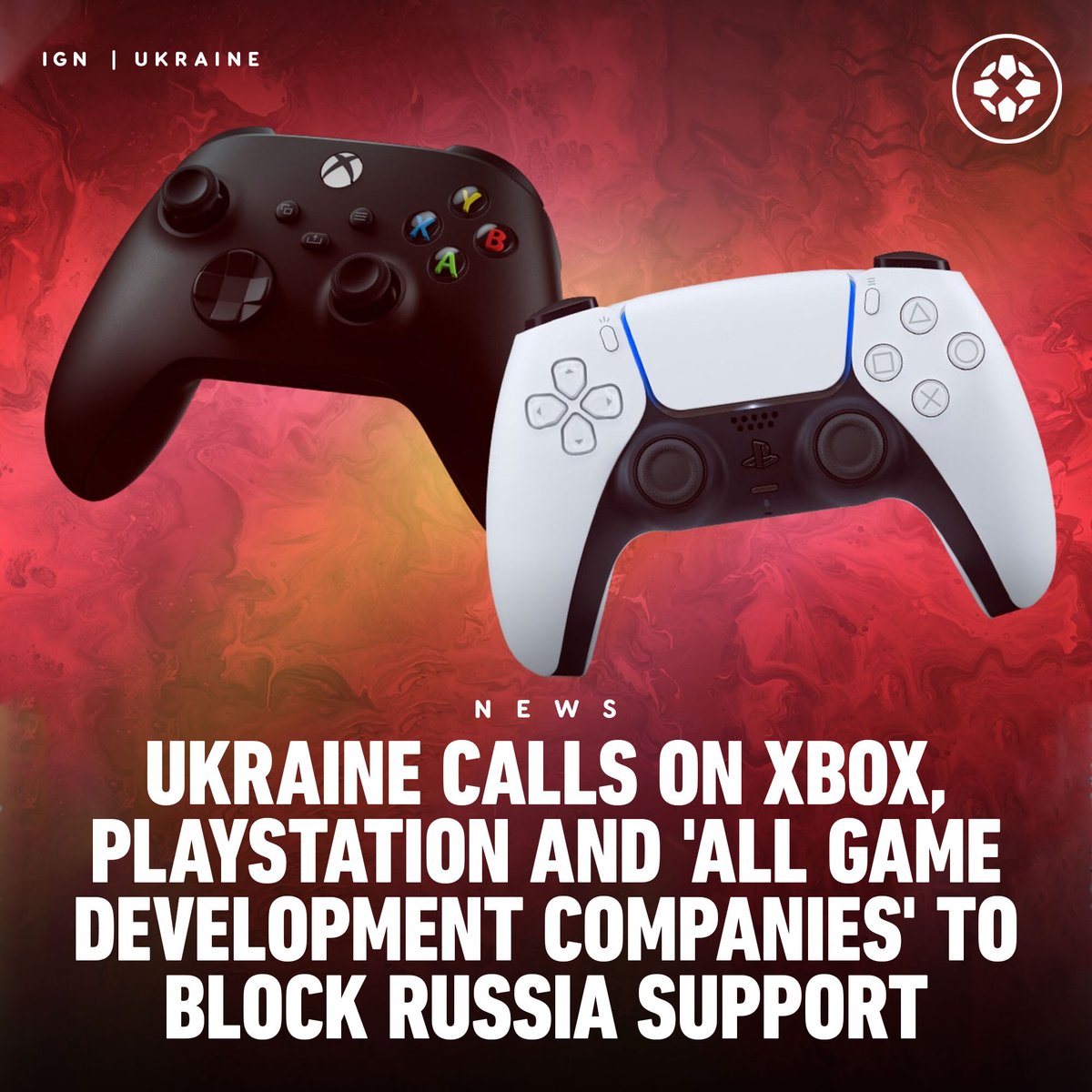 IGN's tweet photo. Ukraine's deputy prime minister, Mykhailo Fedorov, called for companies to "temporarily block all Russian and Belarusian accounts, temporarily stop the participation of Russian and Belarusian teams and gamers in all international esports events," and more. https://t.co/FOACTyYMPJ https://t.co/O2ojPJPppu