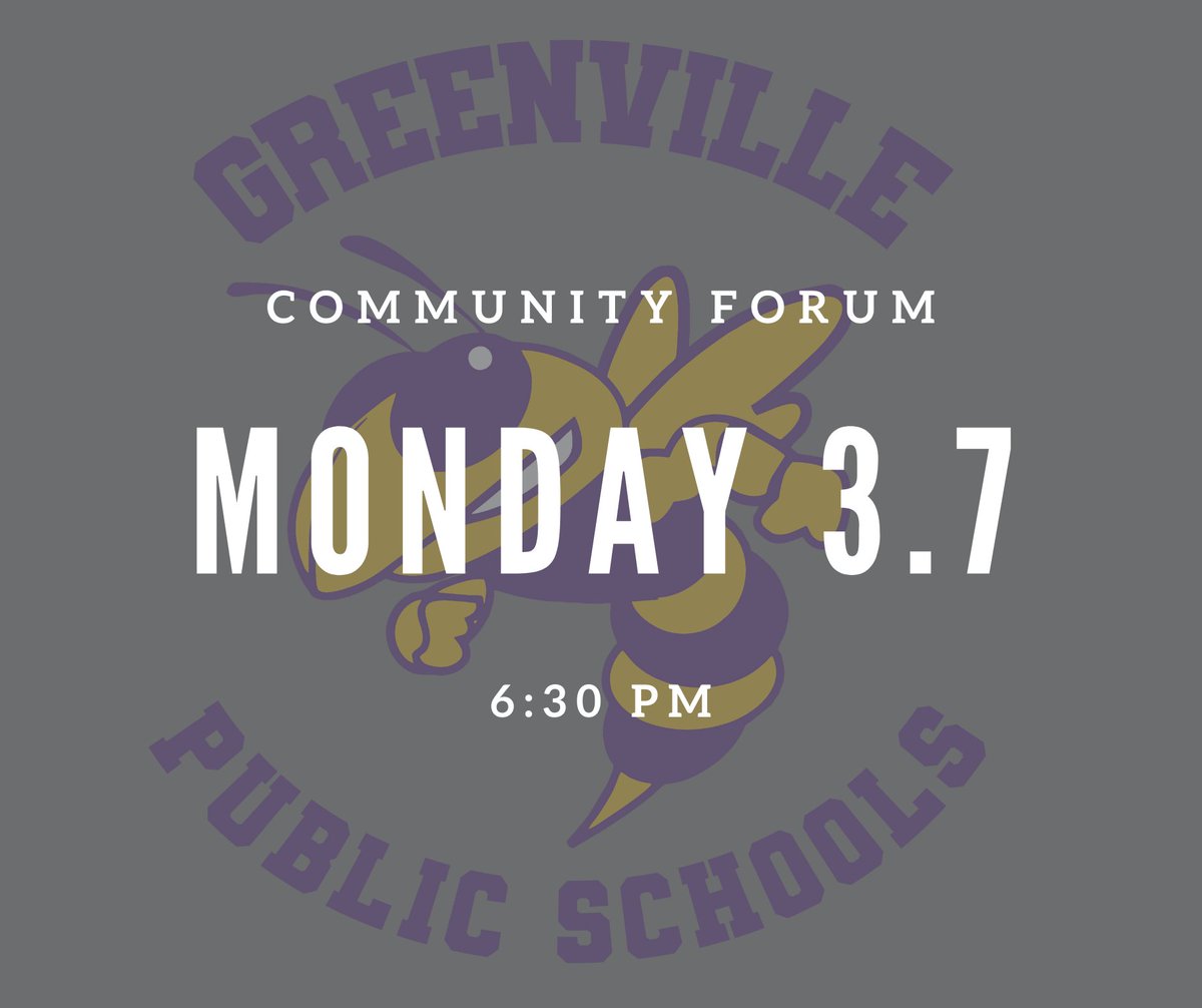 GPSJackets's tweet photo. We are hosting a Community Forum to share the details of the bond proposal. Please join us on Monday, March 7 at 6:30pm at Montcalm Community College - Ash TLC Building - 1325 Yellow Jacket Drive, Greenville. https://t.co/DXpdYJ7BTq