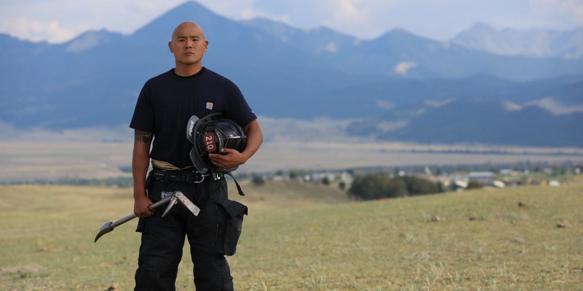 Carhartt's tweet photo. “When the fire chief called me and offered me a job, I could not believe it. My family was super proud of me.” As a firefighter, Young proudly represents his South Korean heritage while serving and protecting his community. #FriendsofCarhartt #FitfortheNextFrontier https://t.co/KMnXEEKygI