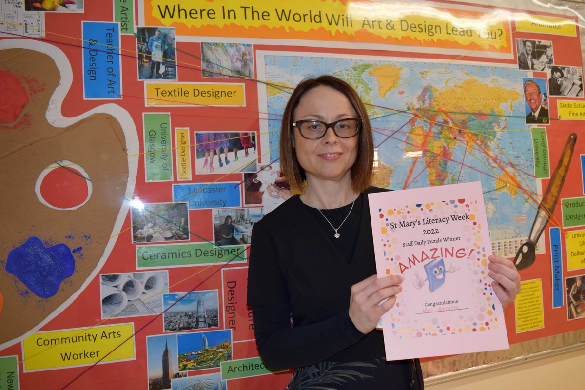 StMarysHSNewry's tweet photo. Congratulations to our Daily Puzzle Winners for Wednesday. Suzanna Lavery (0938) and Mrs Hamilton correctly guessed the answer, Harry Potter and The Half Blood Prince. Well done to everyone who entered. #LiteracyWeek2022 https://t.co/YqXdYqLqfM