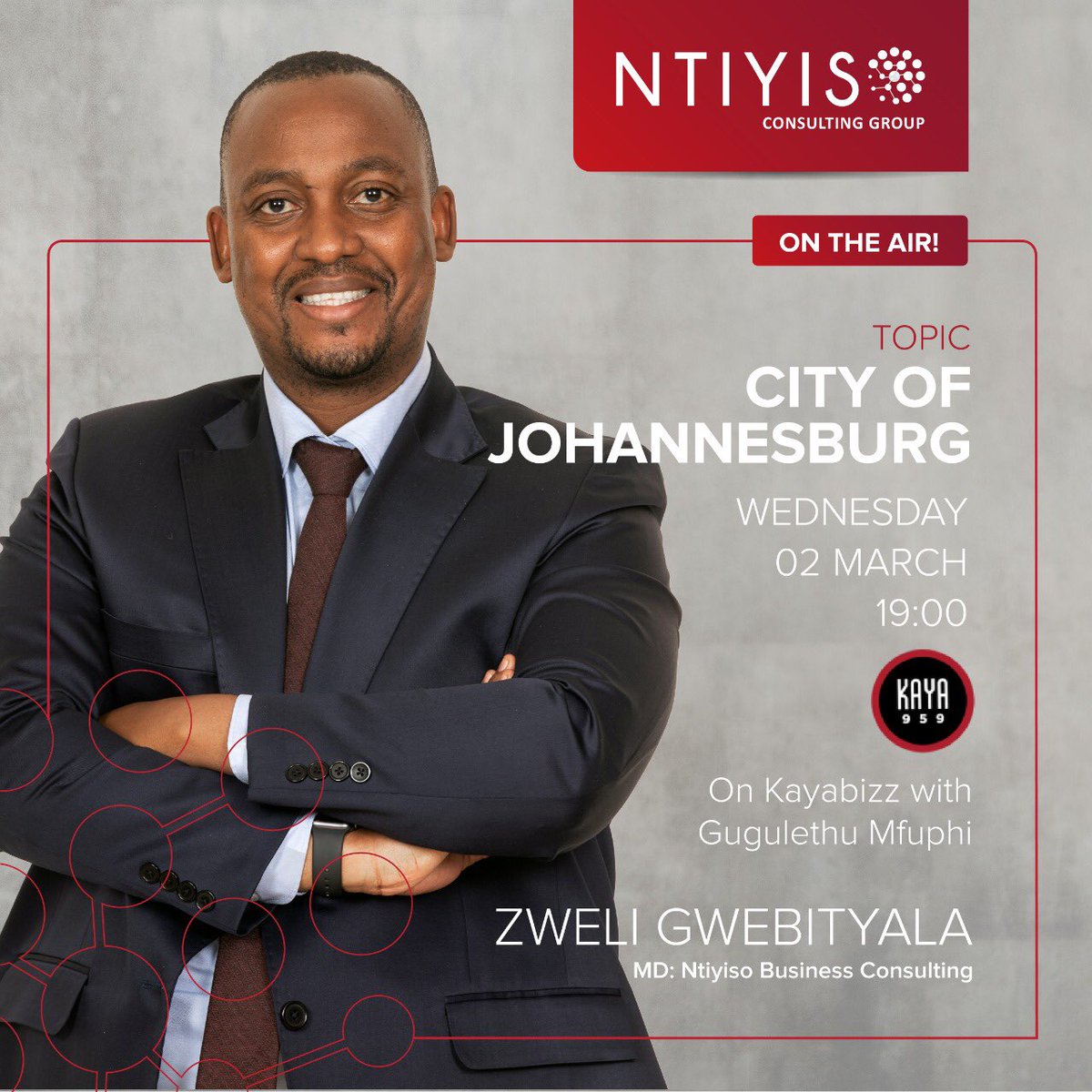 Catch our Ntiyiso Business Consulting MD, Zweli Gwebityala as he speaks on current affairs in the City of Johannesburg with <a href="/gugumfuphi/">Gugulethu Mfuphi</a>.

Visit: ntiyisoconsulting.co.za  

#TruthTrustResults #NtiyisoConsultingGroup
