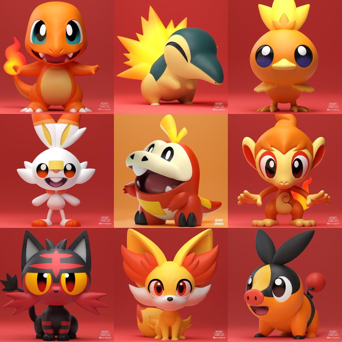 Jun Takashi - Pokémon Sword and Shield Starters