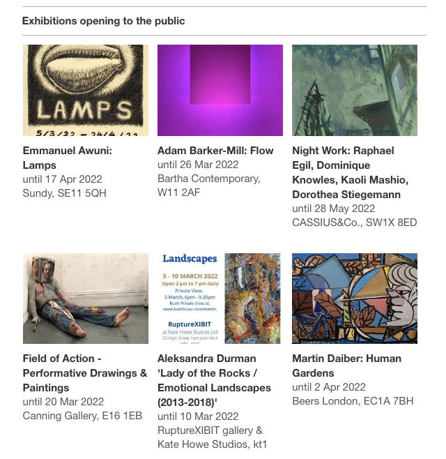 drawtoperform's tweet photo. Field of Action is listed on ArtRabbit today.
Day of Live Performances is this Sat 5 March 12:00 - 18:00. 
https://t.co/nebuIaj1w6

#drawtoperform #performativedrawing #drawingperformance #artnow #performancedrawing #performanceart #liveart #artinlondon #londongallery #artintheuk https://t.co/X5E9kAK5u7