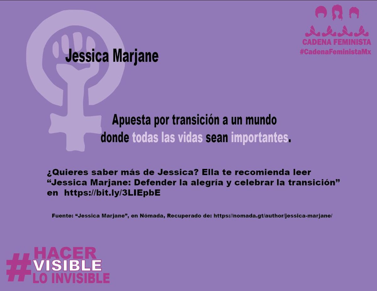 familias_red's tweet photo. 📣📣 @JessicaMarjane abogada defensora de los derechos humanos de la comunidad Trans🏳️‍⚧️ fundó la Red de Juventudes Trans México y ha alzado su voz ante la ONU para luchar por el reconocimiento de sus derechos. Hoy queremos 👀🔍#HacerVisibleLoInvisible #NosotrasSoloSumamos https://t.co/nhgxP49ITr