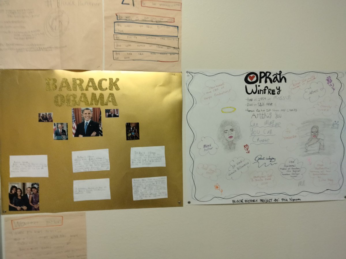 mbowersspeaks's tweet photo. Black History Month projects turned out fabulous! So proud of all the work my kids did learning about the achievements of others.#BlackHistoryMonth #Iamgpisd https://t.co/ycAboGmvOn