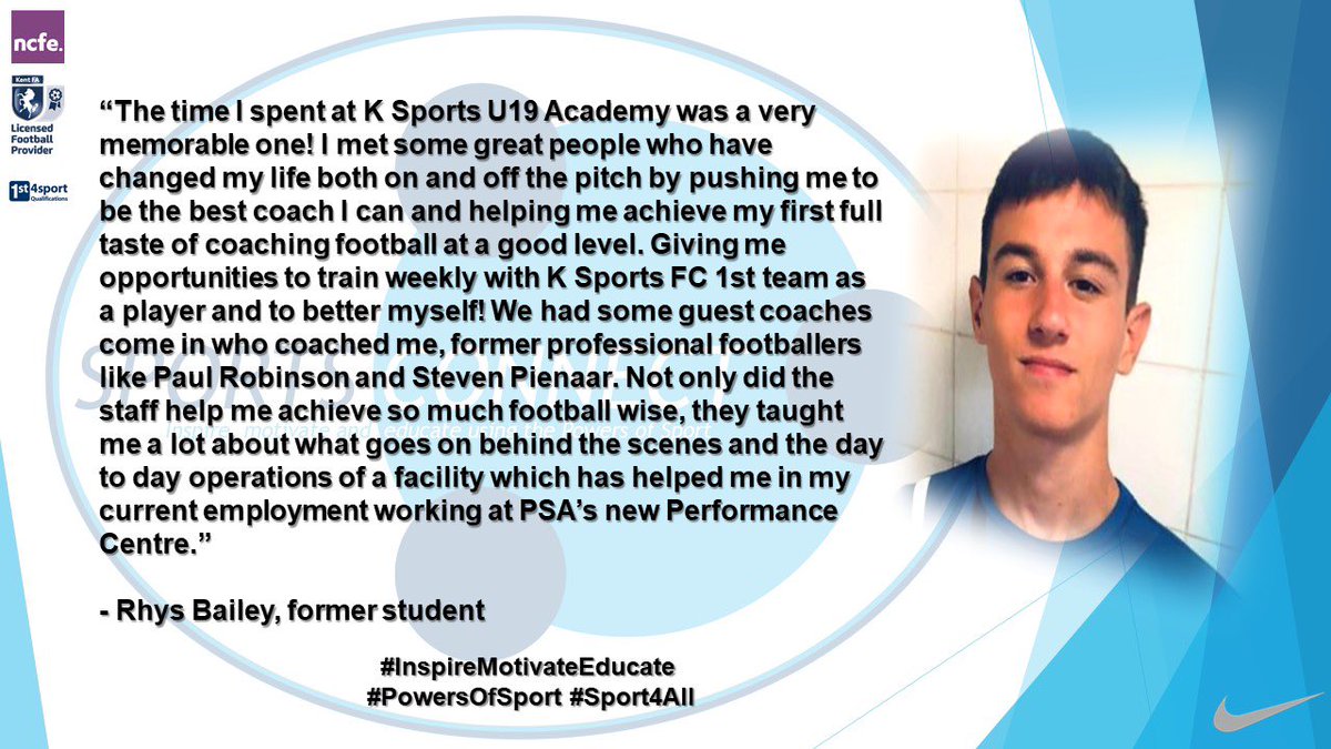 sportsconnectUK's tweet photo. 💬 Some fantastic feedback from our former student @rhysjbailey10 who is now supporting @ProSoccerNo1 by working at their Performance Centre. 

Well done Rhys 👏👏👏

#InspireMotivateEducate #PowersOfSport #Sport4All https://t.co/Ly7Q9E32aS