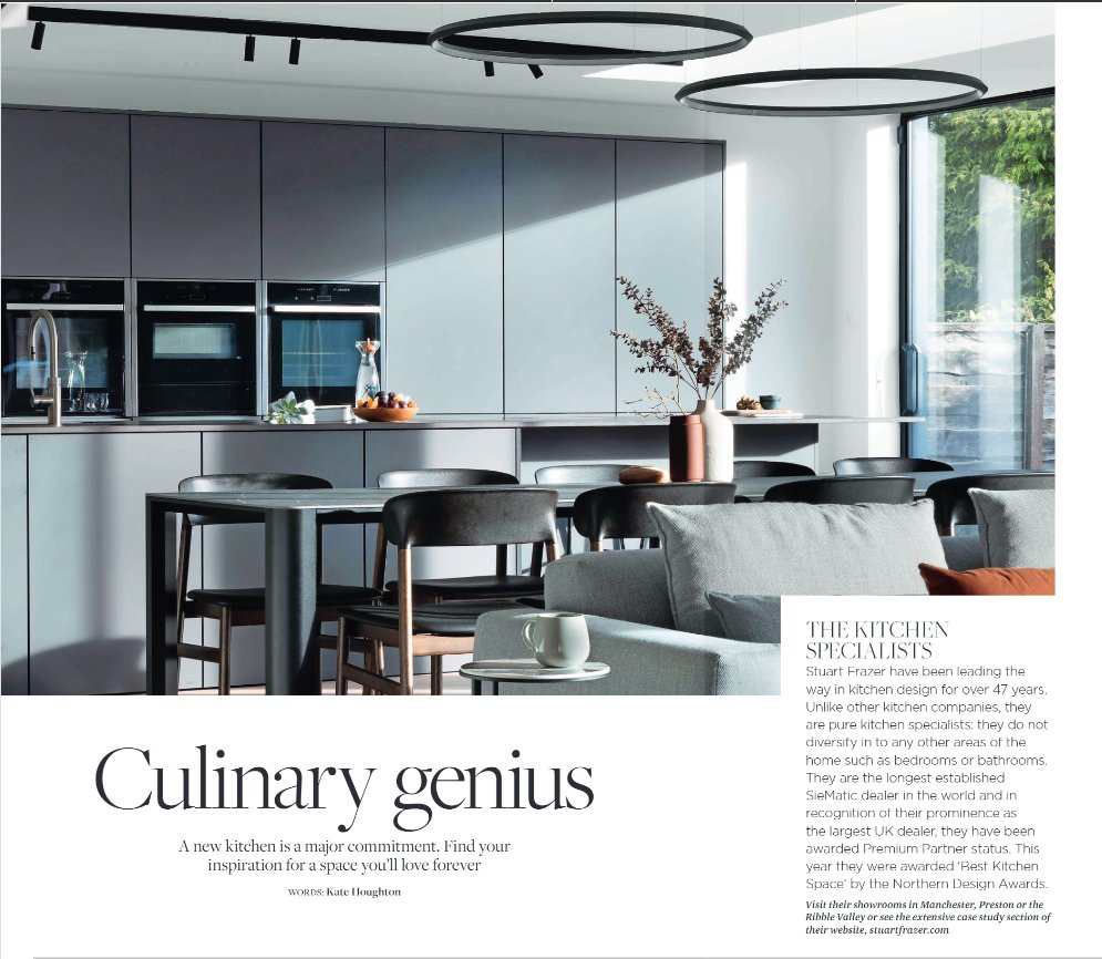 Great to have the lead kitchen in <a href="/lancashirelife/">Lancashire Life</a>'s kitchen feature this month. When it comes to #kitchens #thereisnoseriousalternative it has to be #StuartFrazer