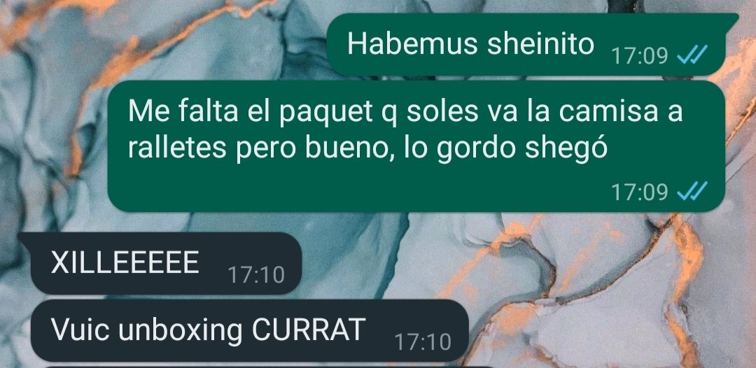 alborchita's tweet photo. Tindreu diners, estabilitat, salut mental, nseqe, pero no teniu una amiga que se emociona més que vosaltres quan vos arriba un pedido del Shein @FornerSara https://t.co/g4Ap6weC59