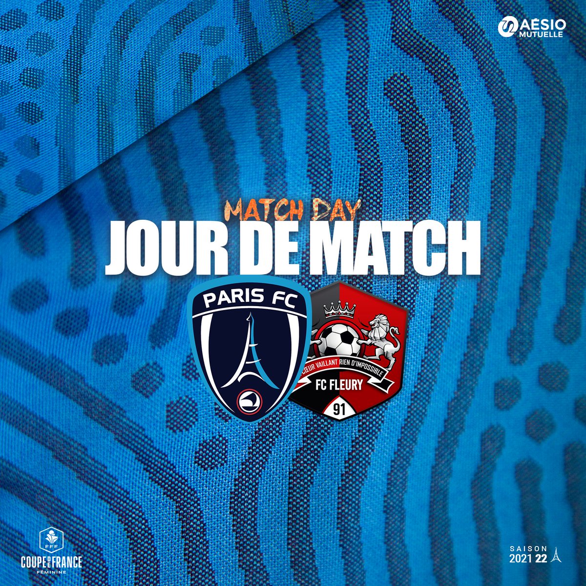 PFC_feminines's tweet photo. 🔥 𝗝𝗢𝗨𝗥 𝗗𝗘 𝗖𝗢𝗨𝗣𝗘🏆
🆚 @FCF91_feminines
⏰ 14h30
🏟 Stade Charléty
🎟 https://t.co/KMlZEUVBNS

🔵⚪ #TeamPFC #PFCFCF91 https://t.co/icML7GLikf