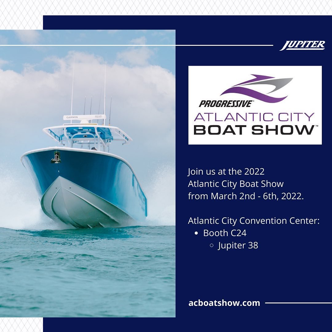 JupiterMarine's tweet photo. Starting TODAY join us at the @ACBoatShow !

Located at the Atlantic City Convention Center, Booth C24.

The Jupiter 38 will be on display.

#JupiterBoats #ACBoatShow #AtlanticCity https://t.co/bHqtZLXFt4
