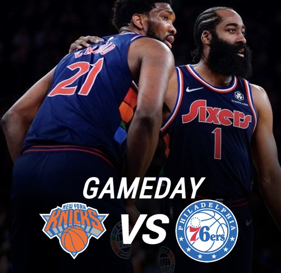 76ers_central's tweet photo. GAMEDAY Tonight the 76ers will be taking on the New York Knicks at 6:30 PM Central 

📺 ESPN, ESPN DEPORTS , MSG NETWORK, MSG PLUS , NBA

#76ersnation #76ersbasketball #sixers https://t.co/B4uc3YTiSe