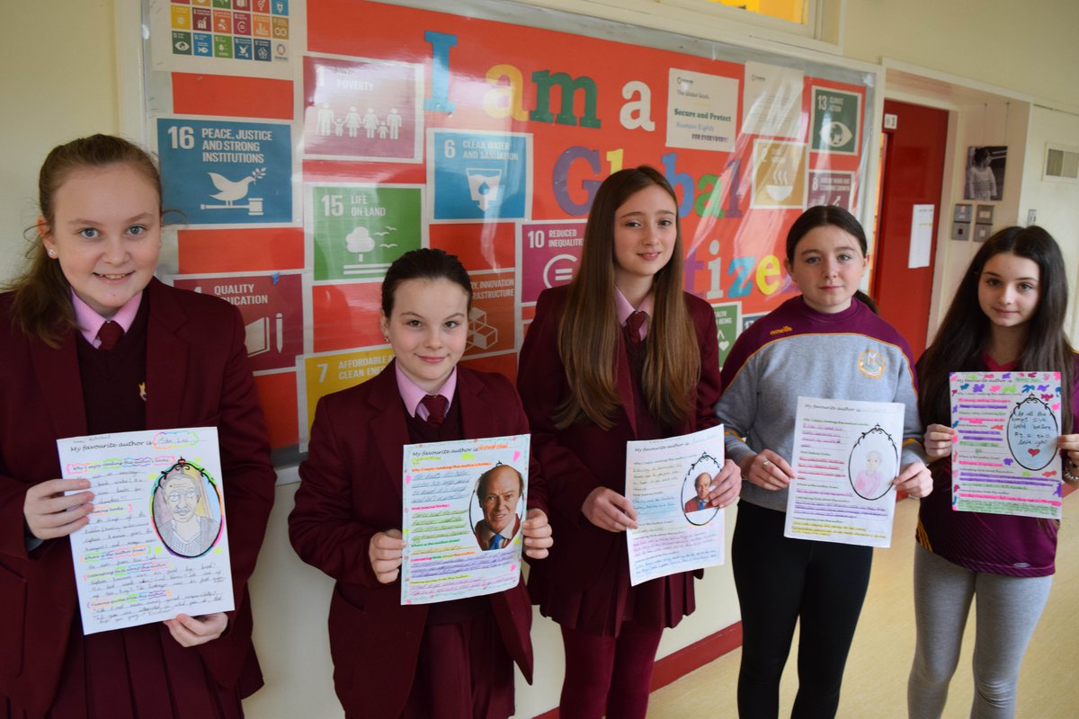 StMarysHSNewry's tweet photo. Well done 0815 on creating some fantastic creative posters as part of our Literacy Week activities. The girls wrote about their favourite authors and the books they love to read. #LiteracyWeek2022 https://t.co/thdDgcy3Do