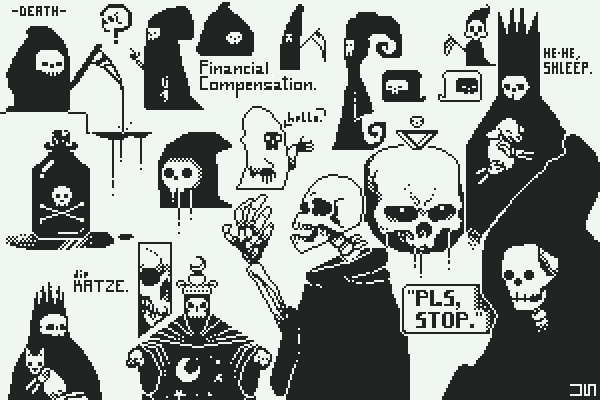 HairlessHeir's tweet photo. Pixel alphabet: D for Death. #pixelart https://t.co/TsC6B5RkBv
