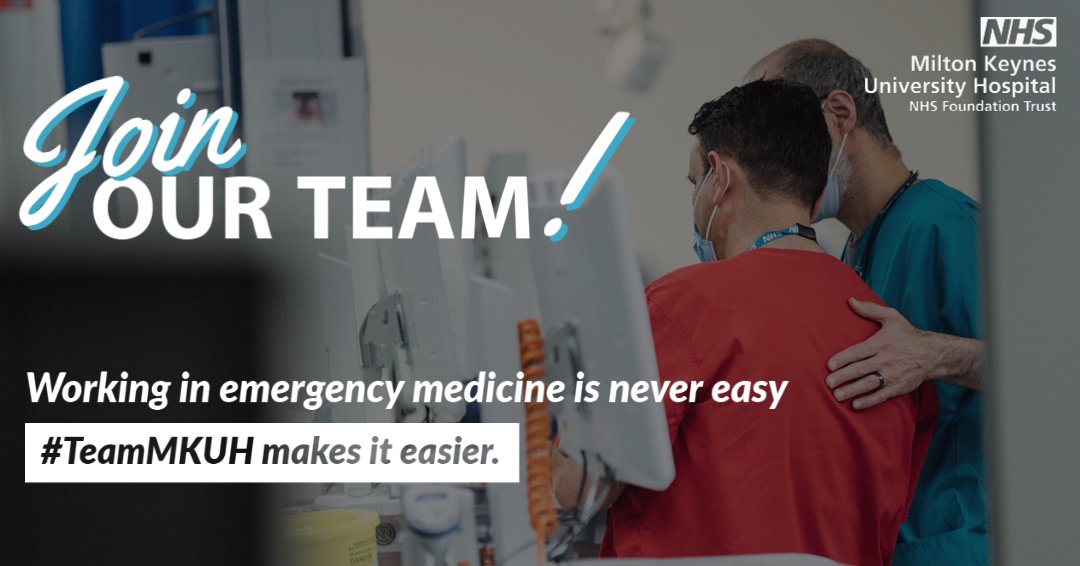 Specialty Doctor in Emergency Medicine wanted! #TeamMKUH make working in emergency medicine easier, with: - Latest technology - An amazing benefits package (free parking, tea & coffee) - Friendly teams who work well together Join us! tinyurl.com/3v9y8d3d