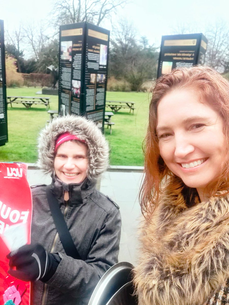 Commuted to be in the 🌧️ on the picket line today <a href="/leicesterucu/">Leicester UCU</a> 

Fair pay, job security, manageable workloads and equality should be reasonable demands but apparently we have to continue fighting for them - and we will! 🥁 <a href="/ucu/">UCU</a>