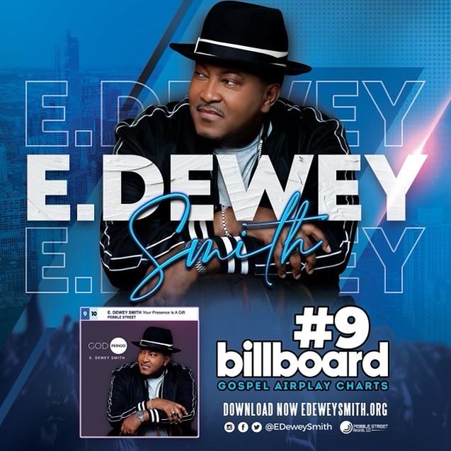 edeweysmith's tweet photo. OMG!!! HUGE thanks to all of the radio stations who played my single, “Your Presence Is A Gift”!!! It’s #9 on @billboard Gospel Airplay Chart this week!!! WOW!!!! @pebblestreetrec  #YourPresenceIsAGift #GodPeriod https://t.co/oUmODObF1Q
