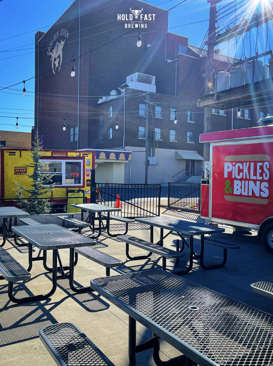 Hold Fast Brewing (@hfbrewing) on Twitter photo We are open at 11am and the ☀️ is shining!
We’ve got Doggy Style Food Trailer and Pickles & Buns on the patio. That’s right - TWO food trucks! Take your pick, or get a little of each. <a href="/MOParkRec/">Missouri Park and Recreation Association</a>, lunch is served.
#MPRA2022 people, dont forget you get $4 pints all week long! 🍻 We are open at 11am and the ☀️ is shining!
We’ve got Doggy Style Food Trailer and Pickles & Buns on the patio. That’s right - TWO food trucks! Take your pick, or get a little of each. <a href="/MOParkRec/">Missouri Park and Recreation Association</a>, lunch is served.
#MPRA2022 people, dont forget you get $4 pints all week long! 🍻