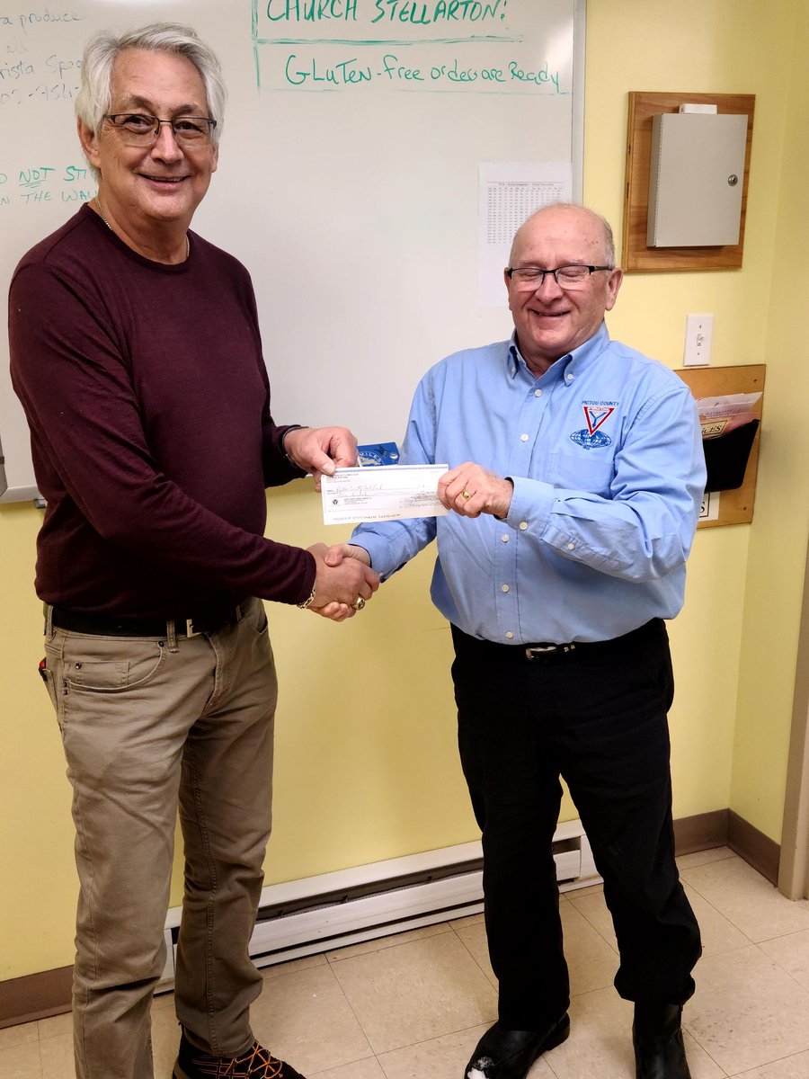 fleetharmony's tweet photo. SHOUT OUT AND THANKS TO THE YMCA MEN'S CLUB
500.00 Donation to The Pictou County Food Bank East
Some good news for a change!
Read * Like * Share
#foodbank  #pcfoodbankeast https://t.co/DlppMMuXwJ