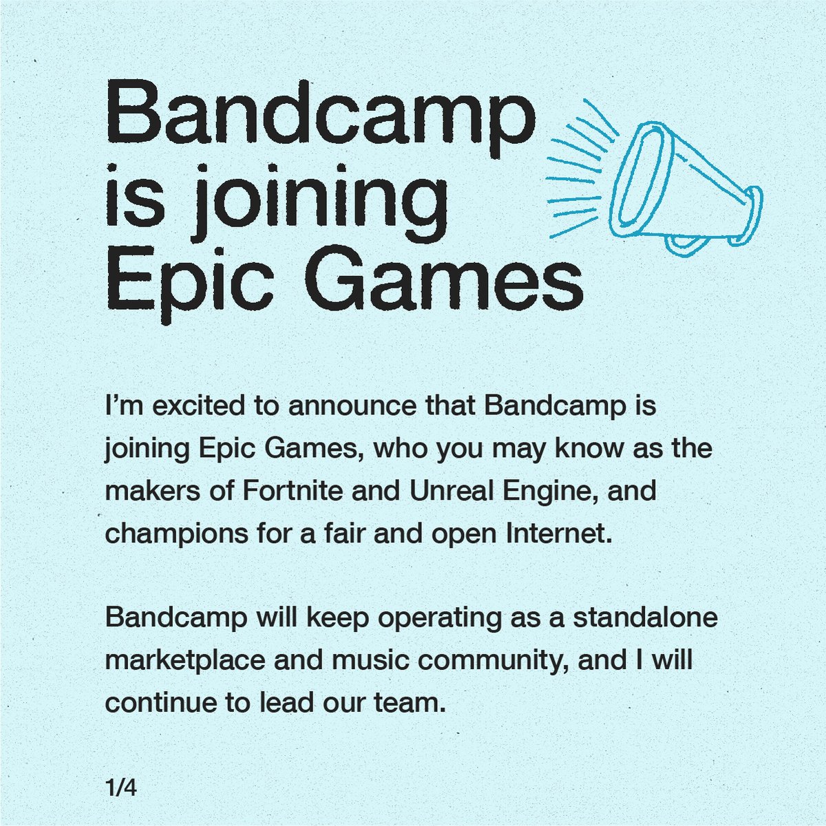 Bandcamp Joining Epic Games to Support Fair, Open Platforms for Artists and  Fans - Epic Games