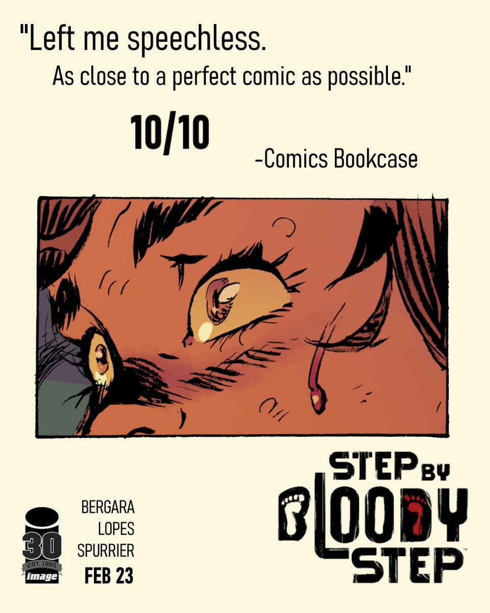 STEP BY BLOODY STEP #1 - our silent epic's debut is being reviewed as:
10/10 -
@ComicsBookcase
10/10 -
@BigComicPage
10/10 -
@ComicBook
9.5/10 -
@AIPTcomics
9.5/10 -
@TheComicon
9.5/10 -
@GeekdOutDotCom
9.4/10 -
@blacknerdprobs
#comics #ncbd #fantasy