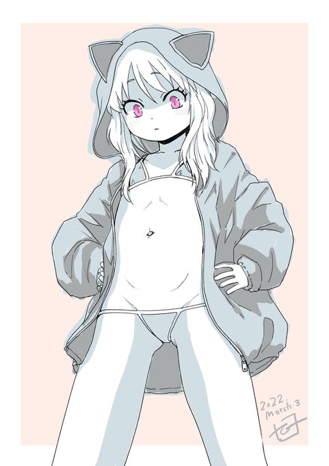 睡眠前のおラクガキ...ってか雑多絵。MBパーカーちゃん 