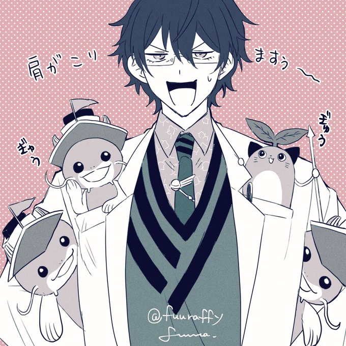 両手両胸にまめビナビナビナ
#にげさし #まめねことレオス #ビナちゃんとレオス 
