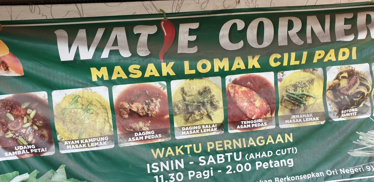 Masakan masak lomak cili api, beratur panjang nak masuk makan kat sini. Masakan asli N9
