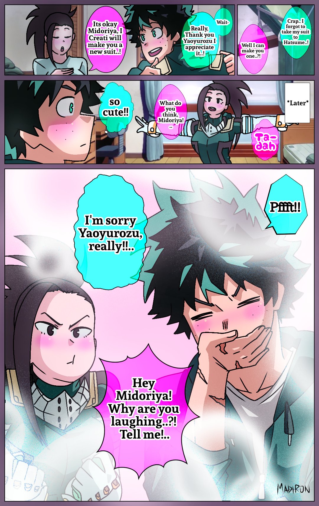 MADIRON アニメーション @PATREON on X: Momo's Sad Cat Dance #mha #MyHeroAcademia  #animation #izumomo #IzukuMidoriya #momoyaoyorozu   / X