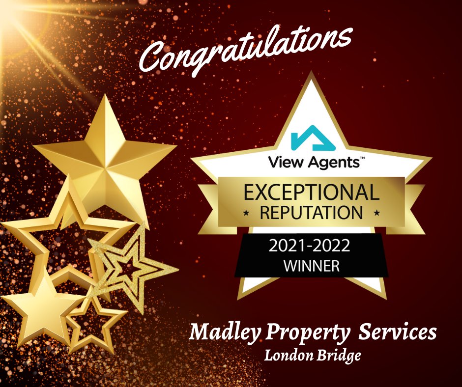 viewagents's tweet photo. Congratulations 👏 to Madley Property in #londonbridge for winning a 2022 View Agents EXCEPTIONAL REPUTATION Award 🏆 
Choose this award-winning agency if you're thinking of selling/letting your property https://t.co/Yx700c3kDD @MadleyProperty #ViewAgents #madleyproperty https://t.co/SwIcROY1iR