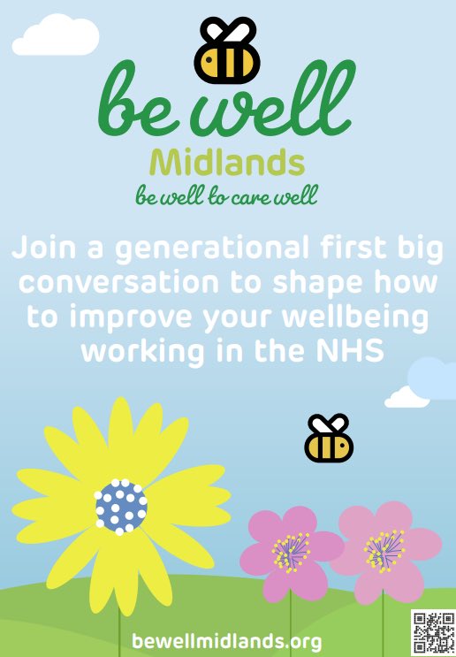 Be Well Midlands launches today!  Register to take part in our Big Conversation across the Midlands; to share our experiences around wellbeing and discover opportunities for improvement. Join us in understanding what we need to be well, to care well bewellmidlands.org
