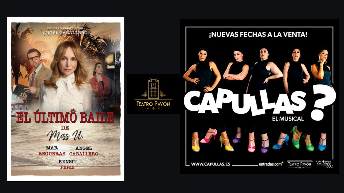 Teatro_Pavon's tweet photo. ¿Quieres pasar una noche con "MISS U" ?o prefieres convertirte en una #Capulla? Entra en https://t.co/u145pPlt8V y ¡no te quedes sin tus entradas!
#Teatro #Capullas #elultimobailedemissu #TeatroPavón #estreno https://t.co/NTidgXLHl6