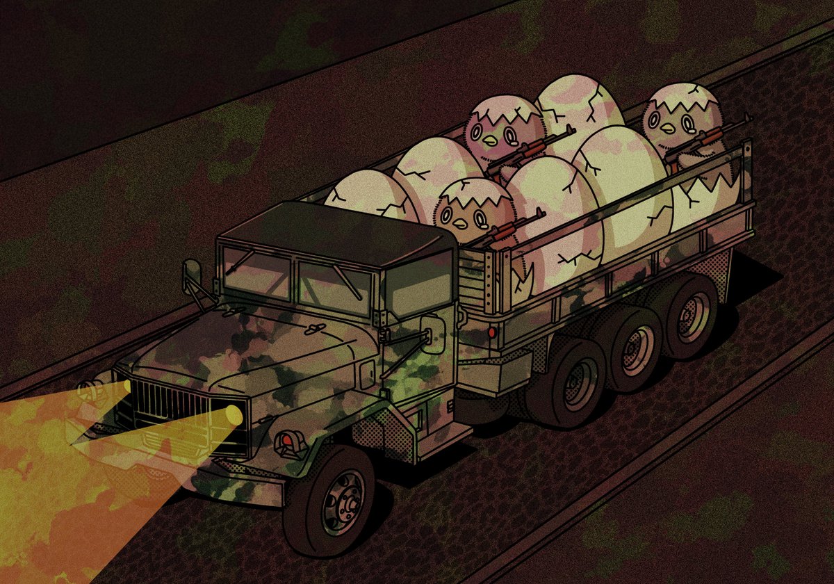 New Artwork on Neidiot's Egg.
[Egg Soldiers] is just dropped.
-
Please, stop this 'IDIOTIC' war.
-
<a href="/opensea/">OpenSea</a> 🌊:
opensea.io/assets/0x495f9…
-
#nft #NFTcollection #nftcollector #cryptoart #nftart #eth #opensea #supic #knft #nowar #egg #carton