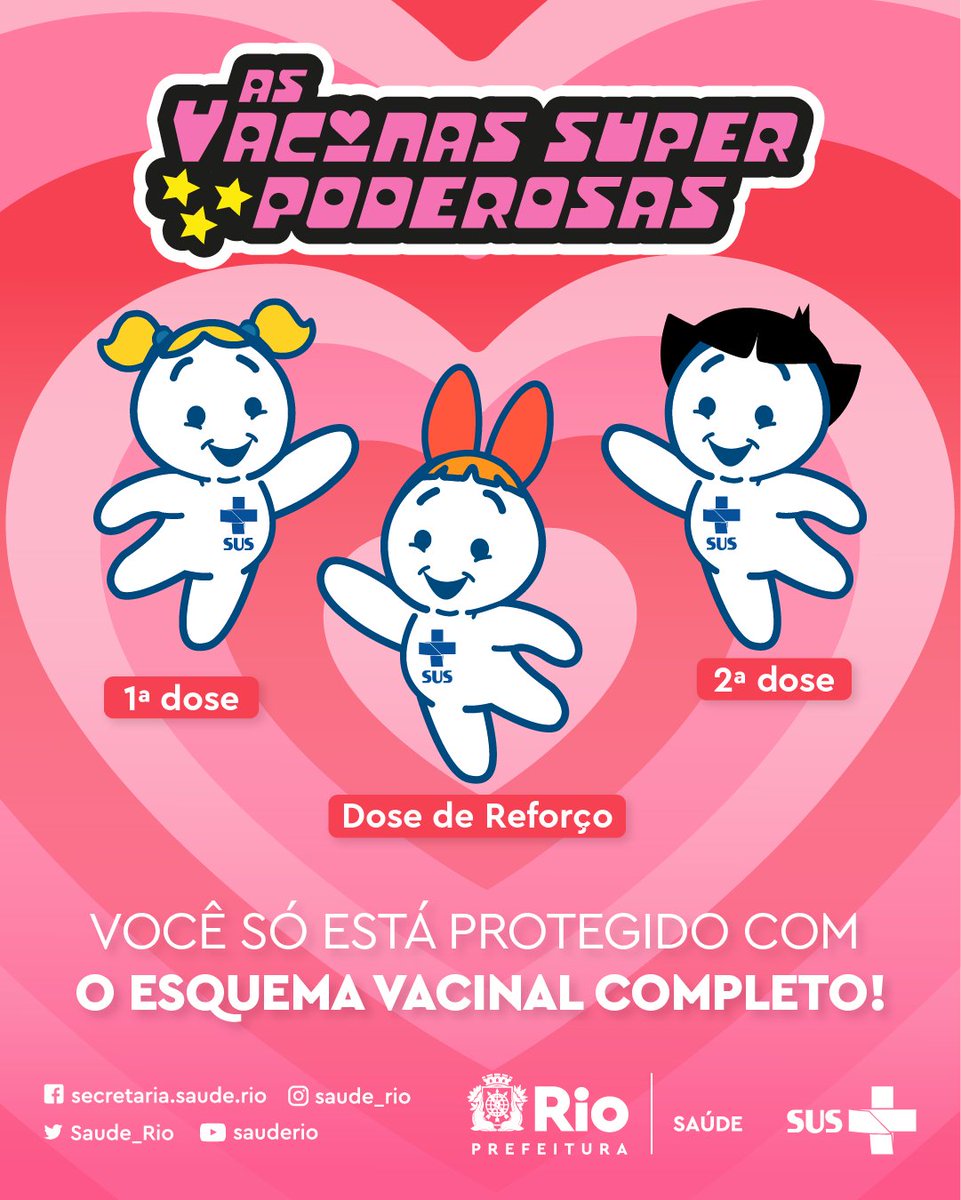 Saude_Rio's tweet photo. Ciência, SUS e esperança! Esses foram os ingredientes escolhidos para criar as vacinas superpoderosas. Se você já pode tomar a dose de reforço, corra para a unidade mais próxima e vá se vacinar! 

E mais uma vez o dia foi salvo, graças às vacinas superpoderosas!

@Prefeitura_Rio https://t.co/uttgDbMWAe