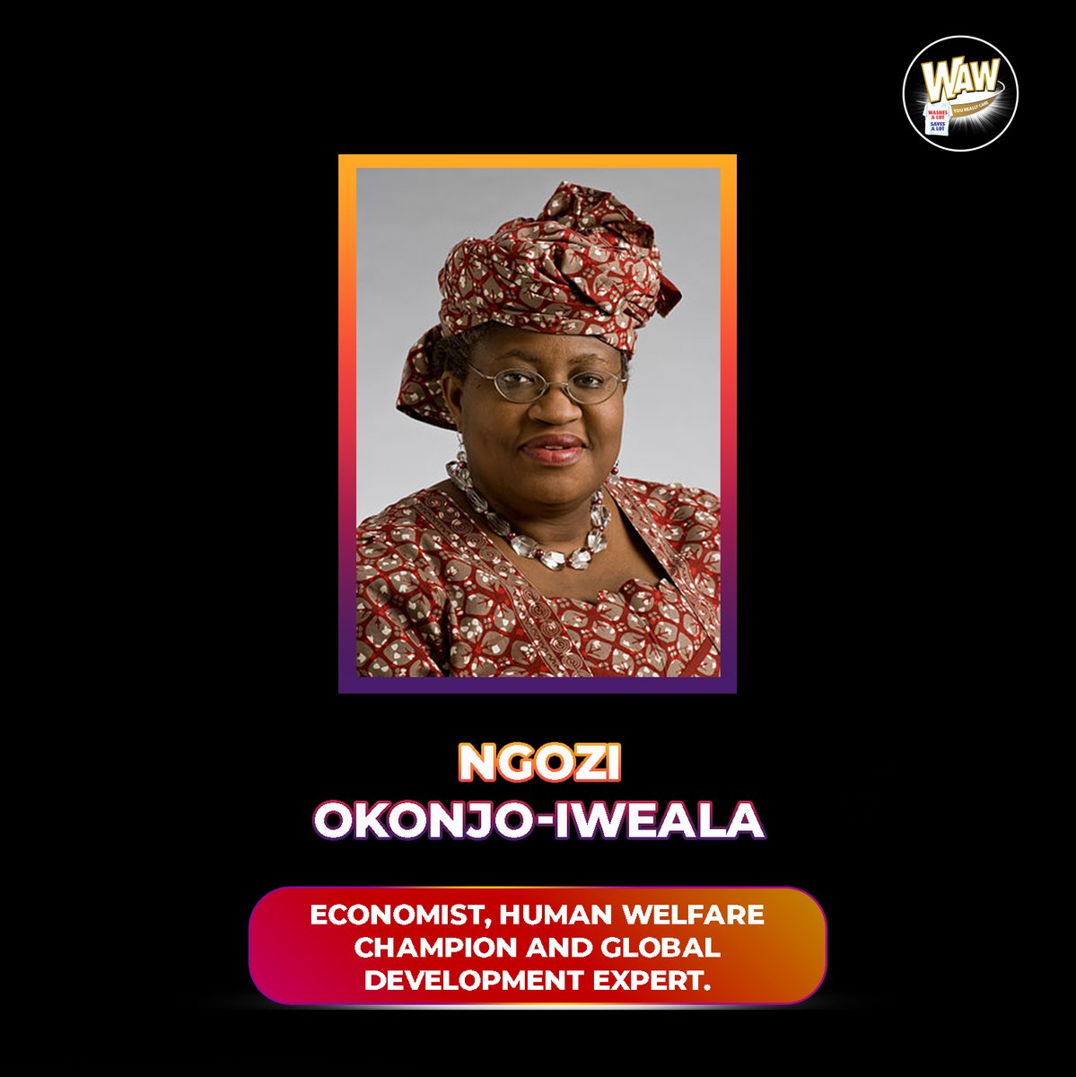 wawnigeria's tweet photo. Ngozi Okonjo-Iweala is a Nigerian economist. She is the first woman and African to lead the World Trade Organization as Director.
Thank you for breaking the bias and being an inspiration. Celebrate the women in your life today.
Picture Source: Wikipedia
#WAW #woman #WAWWoman https://t.co/G34EL29KbY