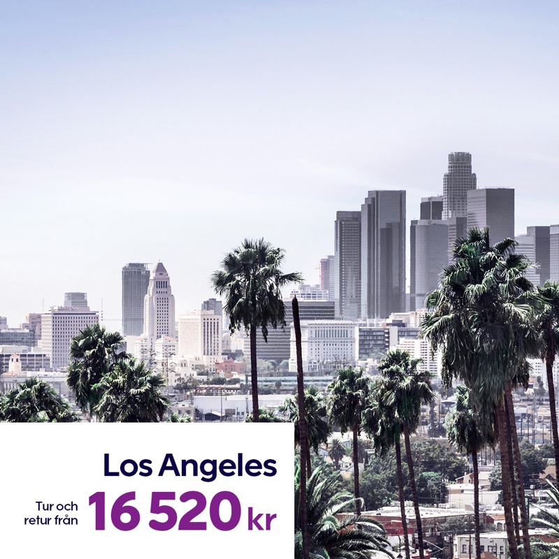 Finnair's tweet photo. Nu får du 1 500 kr rabatt på flyg i businessklass till USA: NY, LA och Miami.