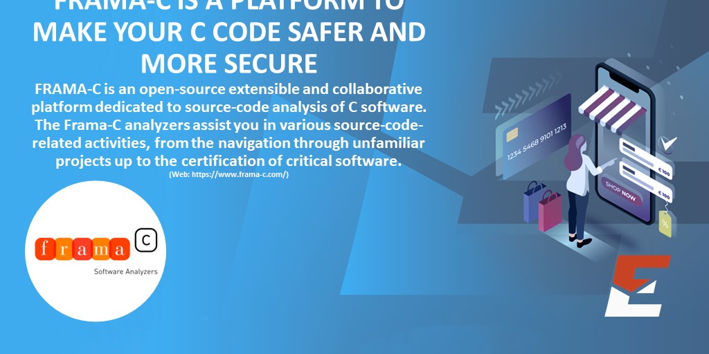 ensuresec_eu's tweet photo. Our technical partners developed a wide range of tools to make #ecommerce safer. The first part is focused on #PreventionByDesign and protection against cyber-physical, security and privacy threats. Today it's about FRAMA-C from @CEA_List: https://t.co/709tsPXrdw https://t.co/NlDPknbAV4