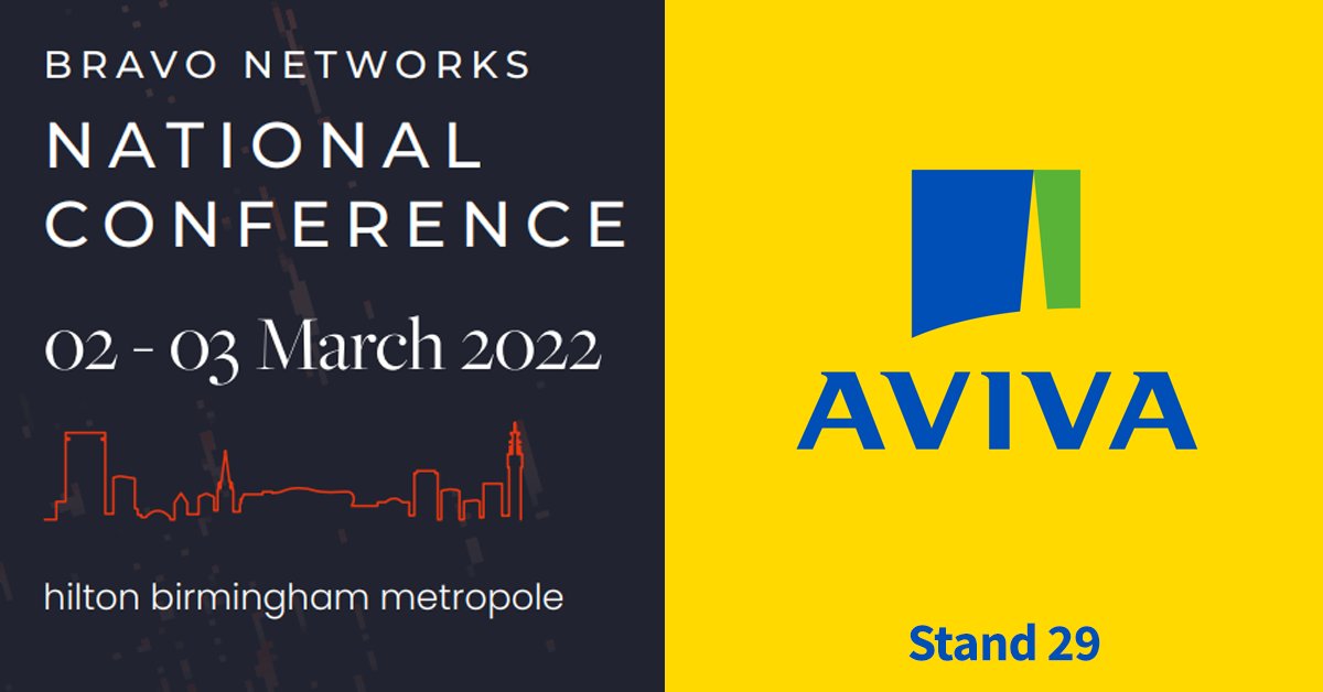 AvivaBrokerUK's tweet photo. We're at @BravoNetworks first ever Bravo Networks Conference today and tomorrow. Come see the Aviva team John McAuley, Chris Vine and Liz Walsh on Stand 29
#BravoConference22 https://t.co/QwdPWJuJta