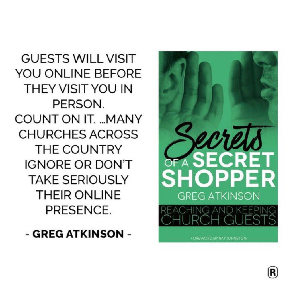 Secrets of a Secret Shopper is a book on the ministry of hospitality, first impressions, and guest services for the local church. amzn.to/31KUMBT