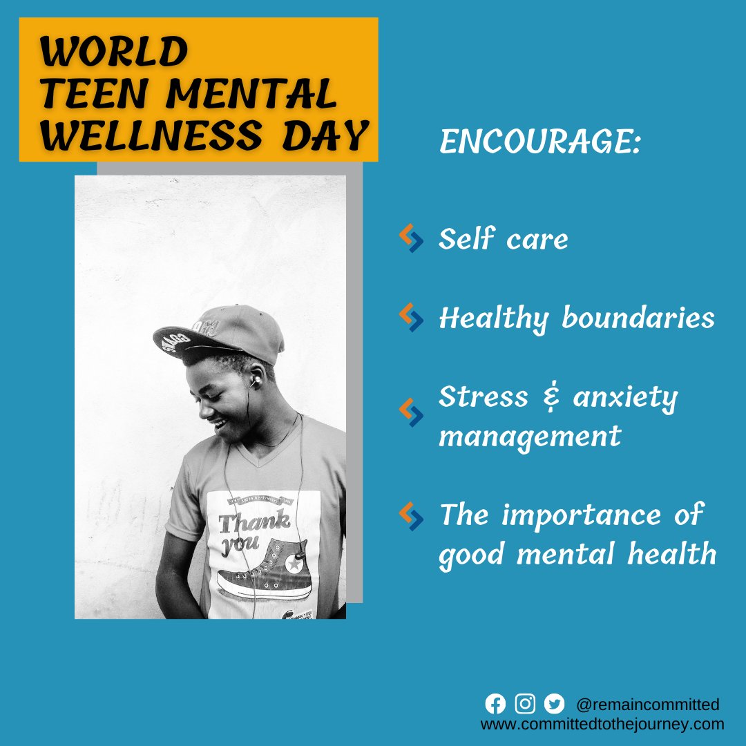 RemainCommitted's tweet photo. Share with the youth what healthy mental wellness looks like.
#remaincommitted #mentalhealthawareness #teenmentalhealth #BehappyBehealthy https://t.co/KRbxC31rtW