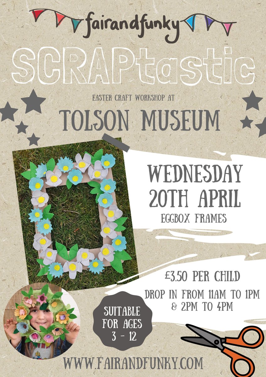 We are delighted to say that we will be back with #SCRAPtastic workshops at both <a href="/TolsonMuseum/">Tolson Museum</a> &amp; Bagshaw Museum during the Easter holidays making eggbox frames!

Pop the dates in your diary, &amp; we'll see you there 👇

Bagshaw🌼 13th April
Tolson🌸 20th April