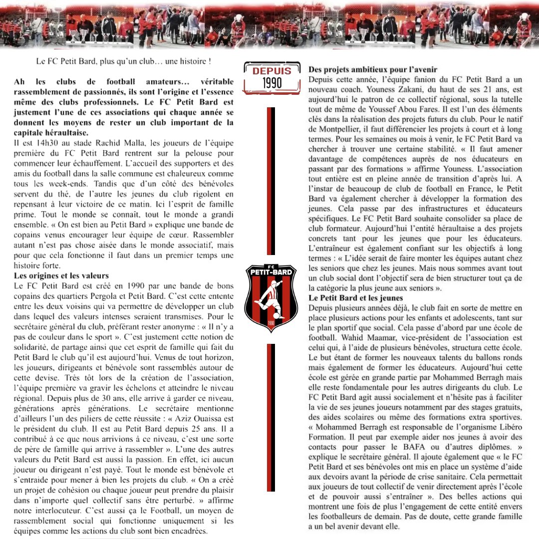 Tout est dit ! 
<a href="/fcpetitbard/">FC Petit-Bard Montpellier</a> <a href="/montpellier_/">Ville de Montpellier</a> plus qu’un club …. une histoire !