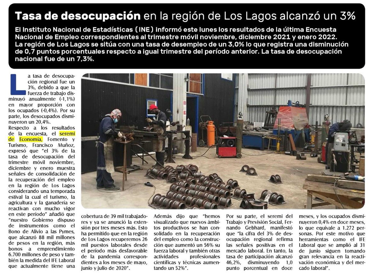 Seremi Economía Los Lagos tweet media