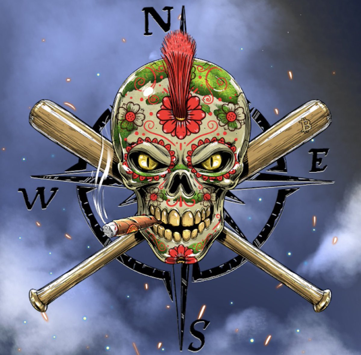 kevindale2000's tweet photo. The Wild Card ⚾️ 💀 
@HewerClan @MikeTrout 
#ICON #NFTs #baseball #NFTJapan #skull #retweet #MLB #Mets #Yankees #Cubs https://t.co/9oYna2Yj2p