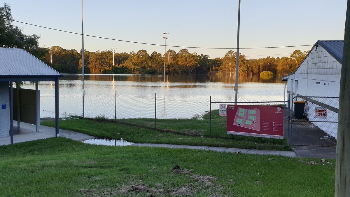 Anyone got any crazy flood photos? Hope you're all safe! Here's the soccer club near my house. Nuts.