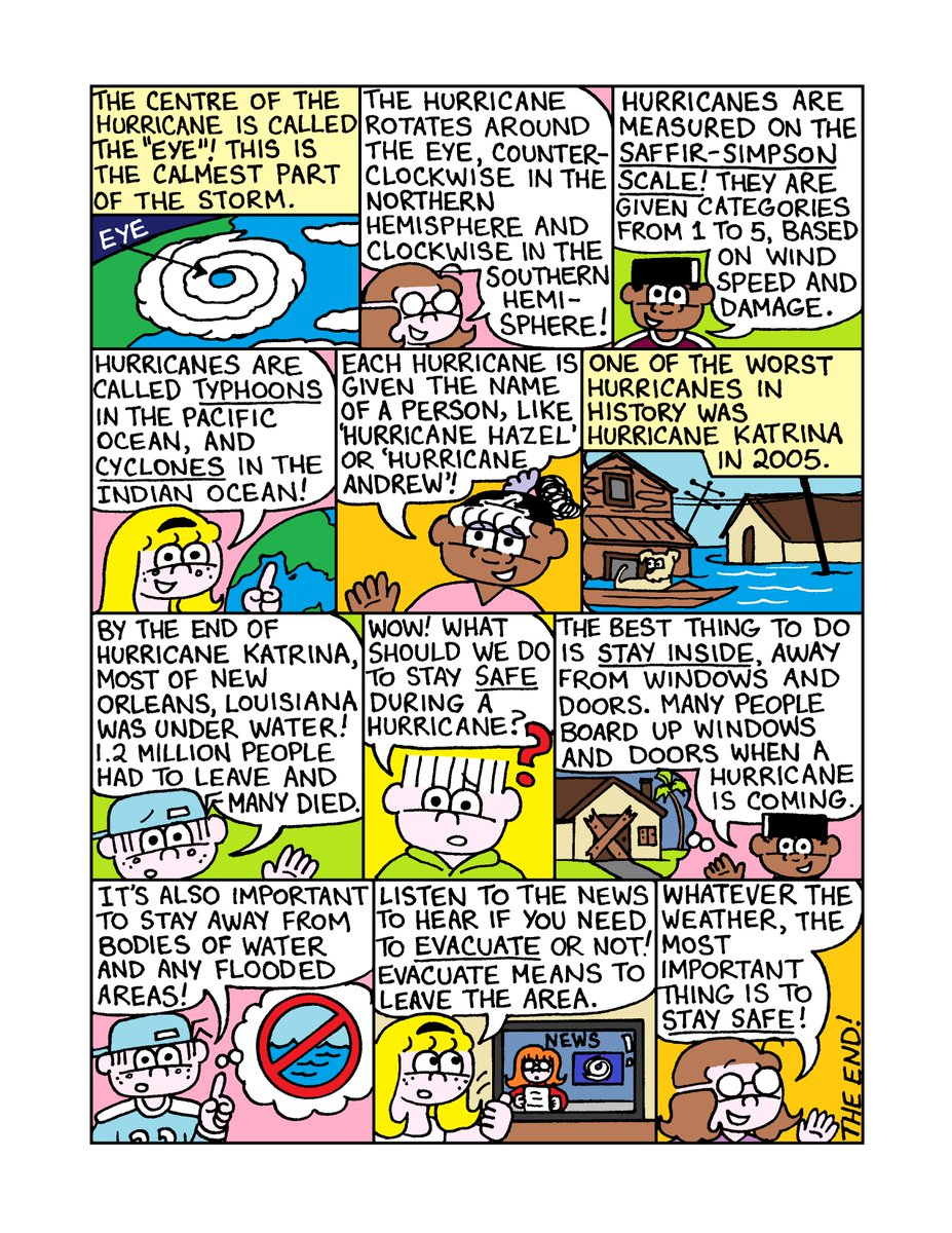 Lollipop_Comics's tweet photo. Lollipop and friends learn about extreme weather in this week's Monday Comic of the Week! 🌪️ #adventuresoflollipop #kids #kidlit #kidscomics #indiecomics #weather #weatherforkids #stem #stemeducation #stemforkids https://t.co/n6luDuiCym