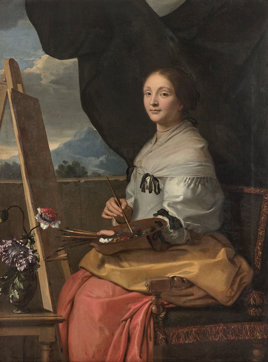 Mweilc's tweet photo. @TavolozzaFdn : Portrait (ou Autoportrait ?) de Catherine Duchemin (1630-1698), peintre et épouse du sculpteur François Girardon (T. 130 x 096 cm). @Artcurial 23 mars 2022 https://t.co/lA52HcHjeP