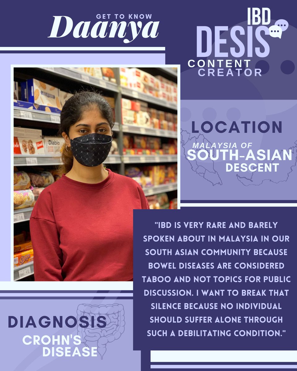 ibdesis's tweet photo. Today learn abt #IBDesis content creator, #DaanyaShreeRavindran, a 19 yr old #Crohns patient from Malaysia. She, like many others in Asia, was dx'ed after an emergency bowel resection &amp; put on VDZ post-op. Daanya advocates to shatter the taboos in Asia:
https://t.co/S6rsTWc9Nx https://t.co/ZESmNPavzT